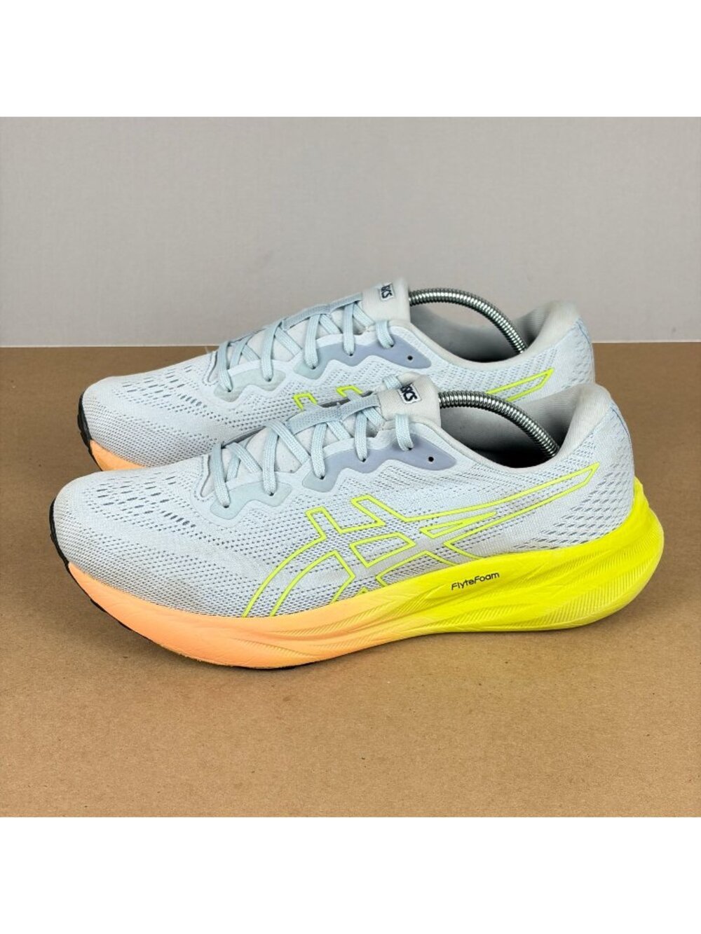 Asics Gel Pulse 15 Athletic Running Shoes Womens 10 Gray Yellow Orange Low Top